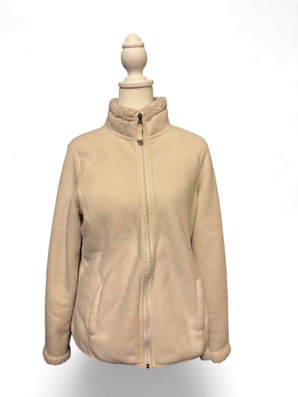 croft & barrow Cream Fleece Full-Zip Ski Jacket